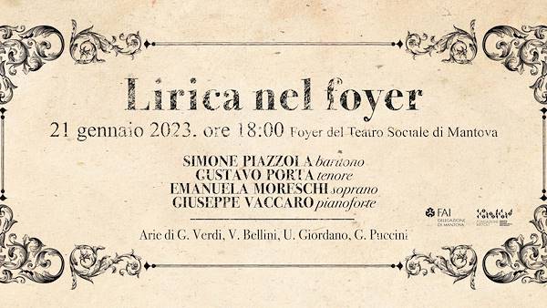 LIRICA NEL FOYER: Aperitivo in musica